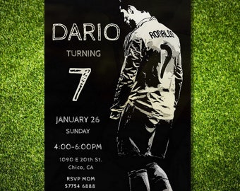 Cristiano Ronaldo Birthday Invitation | Made to order customizable Birthday card | CR7 Invite | Digital CR7 Ronaldo Party