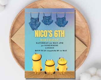 Editable Birthday Invitation | For Boy and Girl Kids invitation | Birthday Invitation, Template Editable-Printable | Invite Instant Download