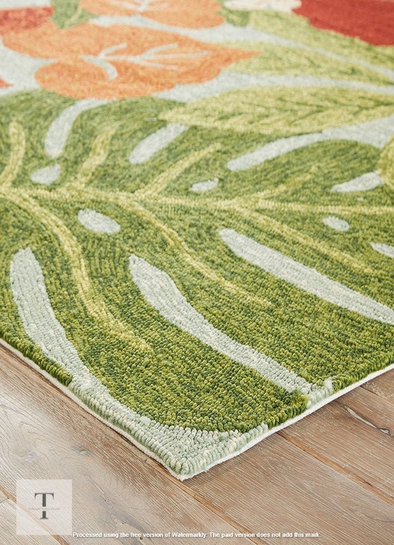 Flower  Design Rug Hand-Tufted 100% Wool Handmade Area Rug Carpet for Home, Bedroom, Living Room, Kids Room, Any Room