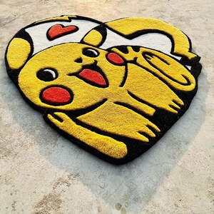Pikachu Rug Crafting Pikachu Rug Hand-tufted 100% Wool Handmade Area Rug Carpet for Home ...