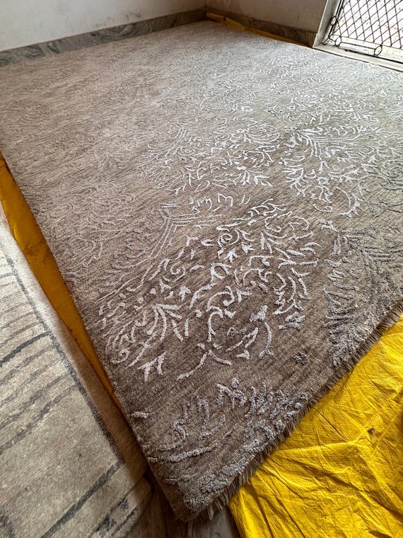 Unique Hand-Knotted Indo Tibetan Rug - Wool Carpet - Ideal Wedding Gift  Bedroom, Custom Rug, Wool Rug Living Room 8x10 Immediate Shipping