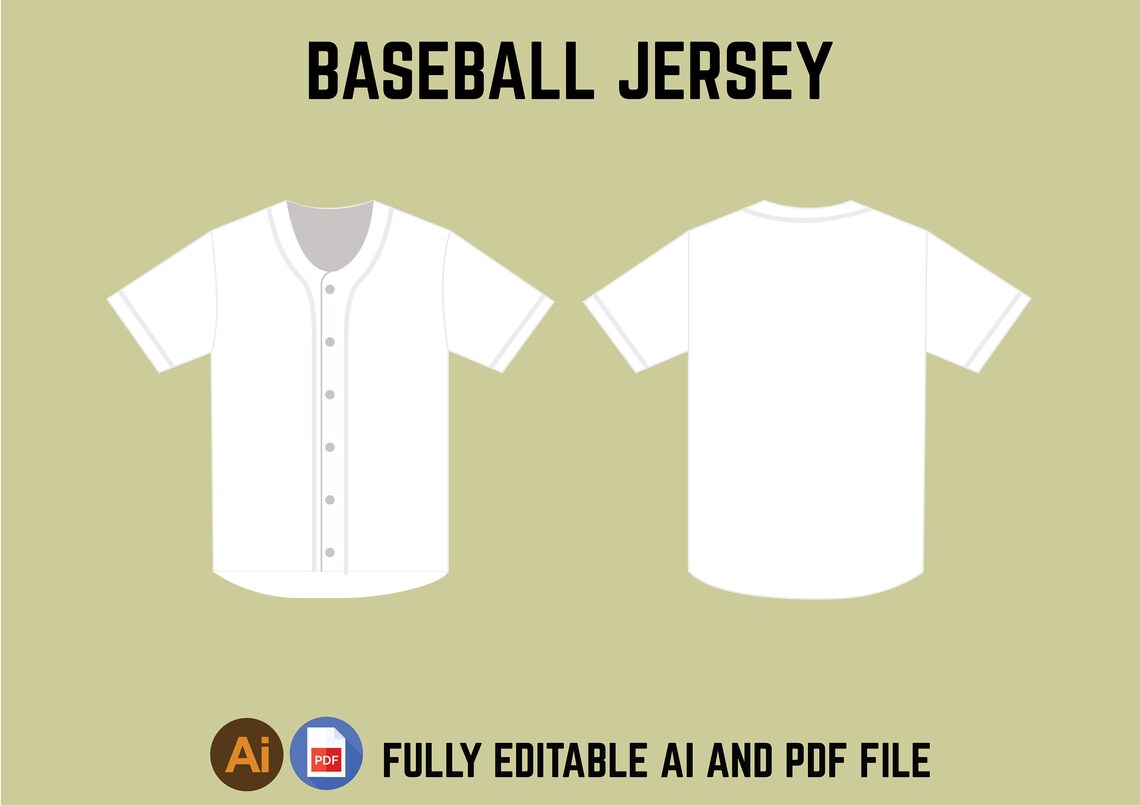 Baseball Uniform Shirt Jersey Template Streetwear Playing Vector Ai ...
