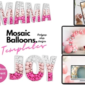 All Alphabet Balloon Template For Mosaic Event Mockups and Event management A-Z