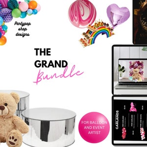 THE GRAND BUNDLE, Our Most Complete Png Party Pack, Graphic Illustrations Templates 3D mock-ups Maquette Decor, Balloon Artist