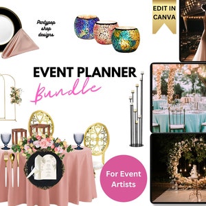 80-Page EVENT PLANNER Complete Bundle Mood Board and Seating Layout Creator for Weddings Corporate Events Galas Ceremony Cocktail Reception