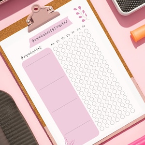 Habit Tracker DE | printable | Habit Tracker | Routine Tracker | Template | Print Templates | Bullet Journal | portrait