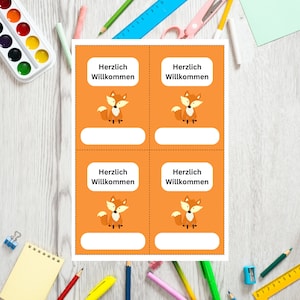 Begrüßungskärtchen | Herzlich Willkommen Karten | Schultag | Erstklässler | Einschulung | zurück in die Schule | Digitaler Download | PDF