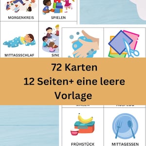 Dagelijkse routine voor de kleuterschool | Ochtendcirkelkaarten 72 KAARTEN | Routinekaarten | Wekelijks opvangplan | Dagelijkse routine van kinderdagverblijf, crèche, gastouder