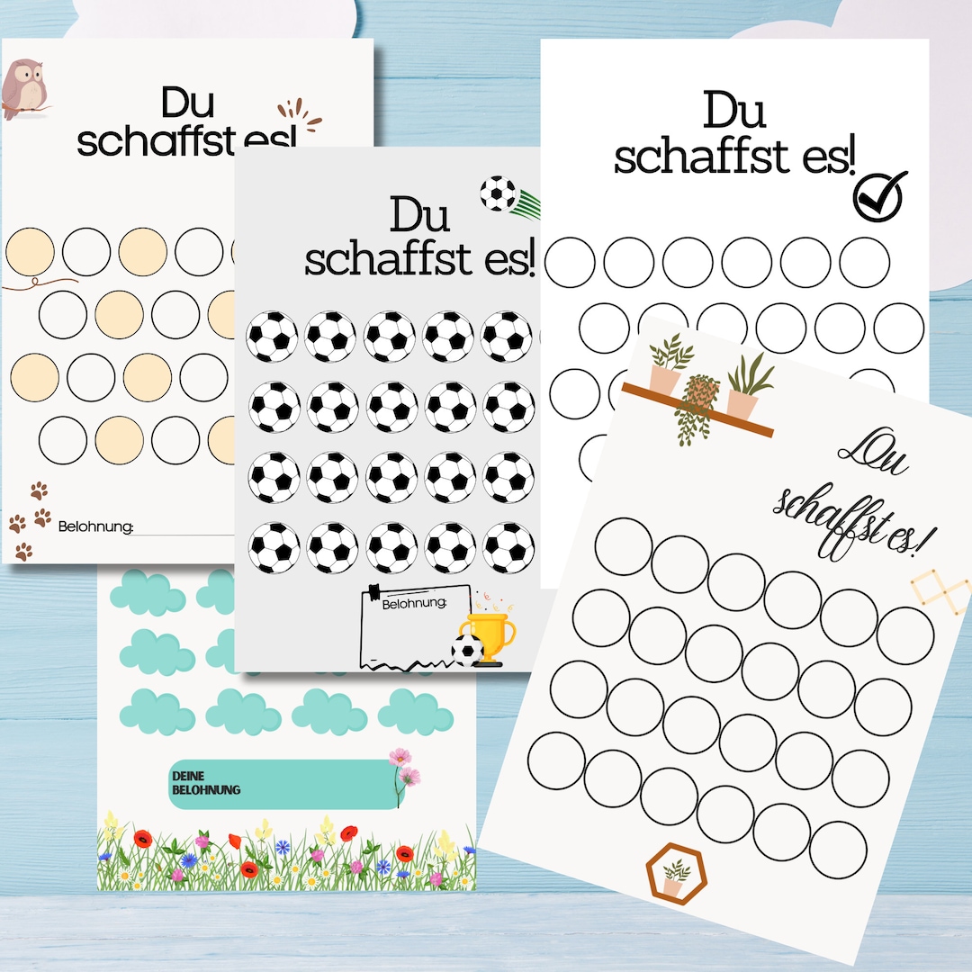 Belohnungstafel | Belohnungsystem Vorlage | Belohnung Kind | Paket 5