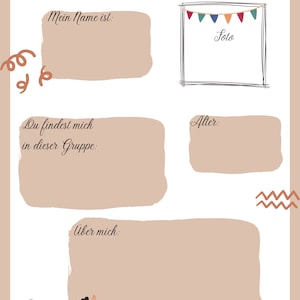  Vorlage für Kindergarten und Illustration 