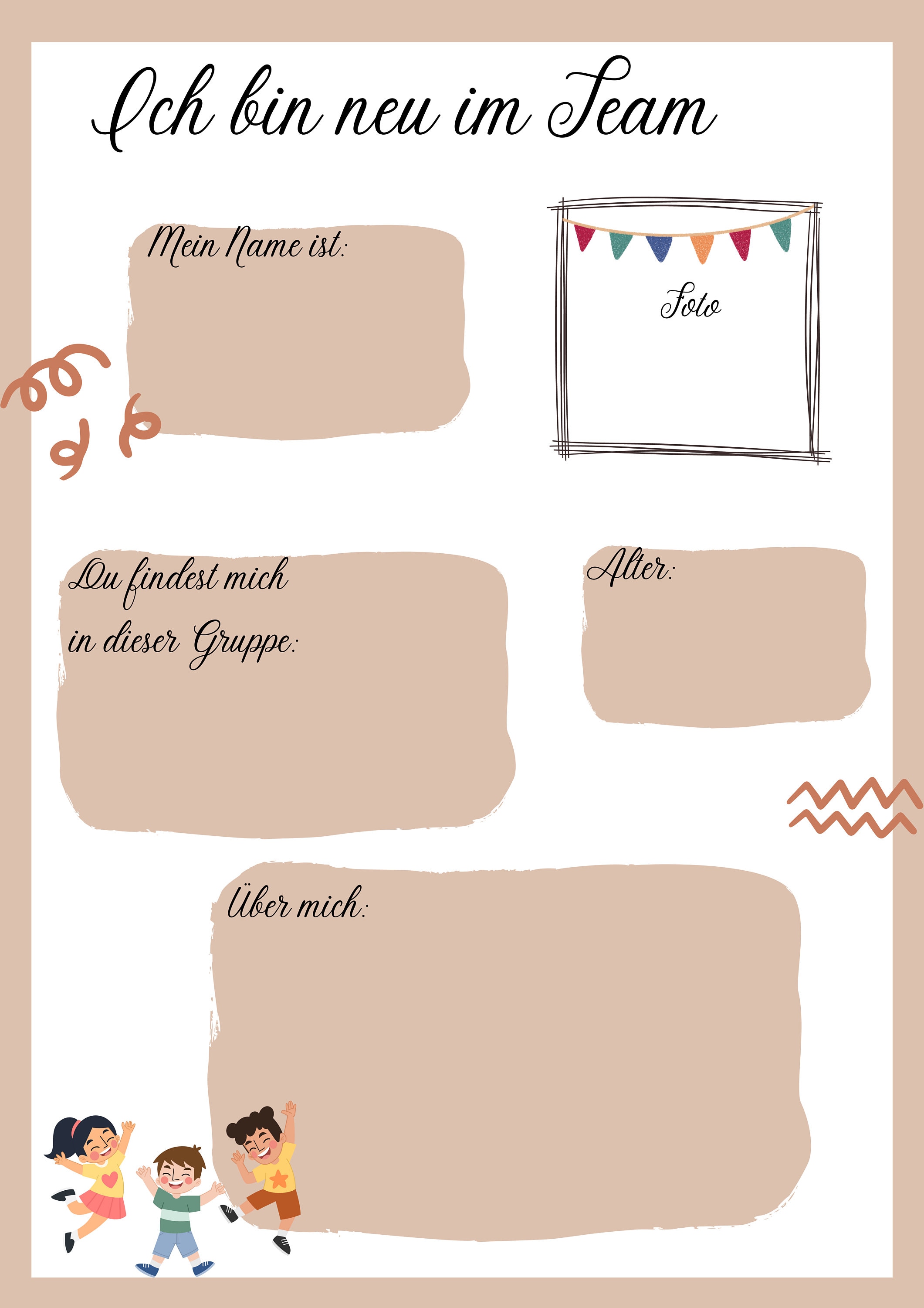  Vorlage für Kindergarten und 