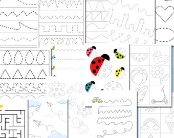 Schwungübungen Kind | Graphomotorik | Lernblätter für Lehrer, Erzieher, Tagesmütter, Nachmittagsbetreuung | Feinmotorik Übungen | Download