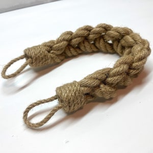 Natural Jute Curtain Tieback – Handmade Braided Rope Holdback