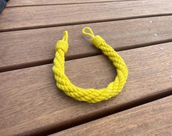 Curtain tieback..Curtain holdback..Yellow Jute rope..Window decor..Curtain accessories..Curtain Tie-back - Nautical Decor
