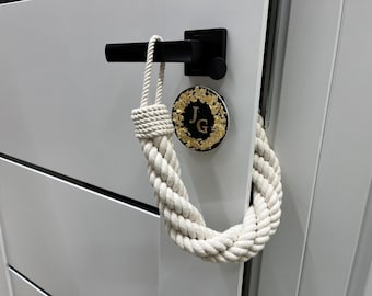 Handmade Twisted Cotton Rope Door Stopper: Rustic Farmhouse Decor