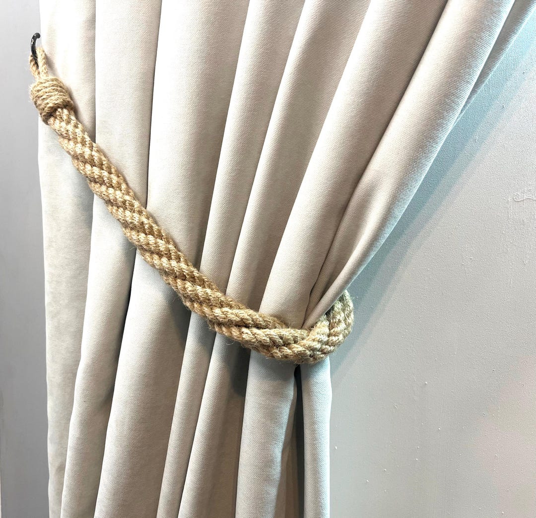 Curtain Tie Back..jute Rope-twist of Four Ropes..curtain Design..window ...