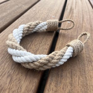 Handmade Rope Curtain Tieback: Nautical Coastal Window Decor