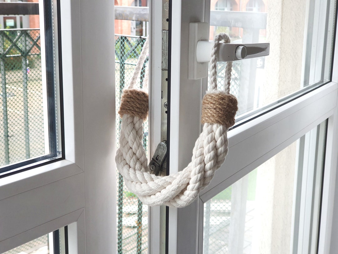 Window Operatin Rope Window Protection..white Cotton Rope..door Animal Stopper..window ...