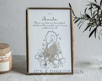 Graphic Poster »Beautiful Child« Digitally Personalized