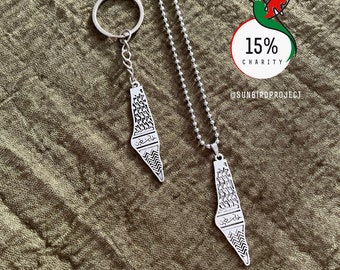 Palestine necklace/keychain »Kuffiya«