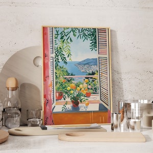 Matisse Wall Art Matisse Inspired Print Modern Gallery Aesthetic Matisse Poster Minimalist Open Window Wall Art Home Decor Digital Download