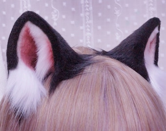 Bandeau d'oreille de chat noir, oreille poilue, mignon, kawaii, oreille de costume de cosplay, cadeau d'anniversaire de fille