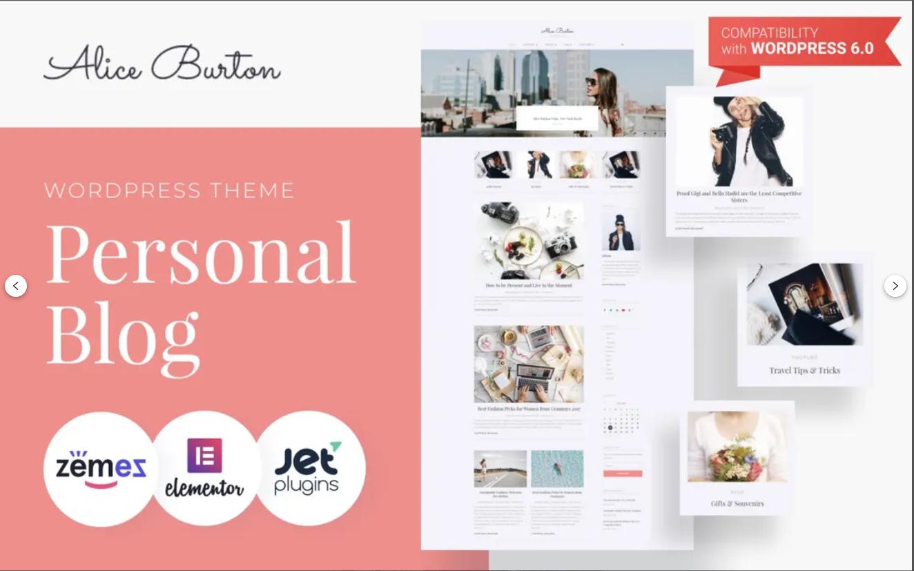 WordPress Theme for Personal Blog with Elementor