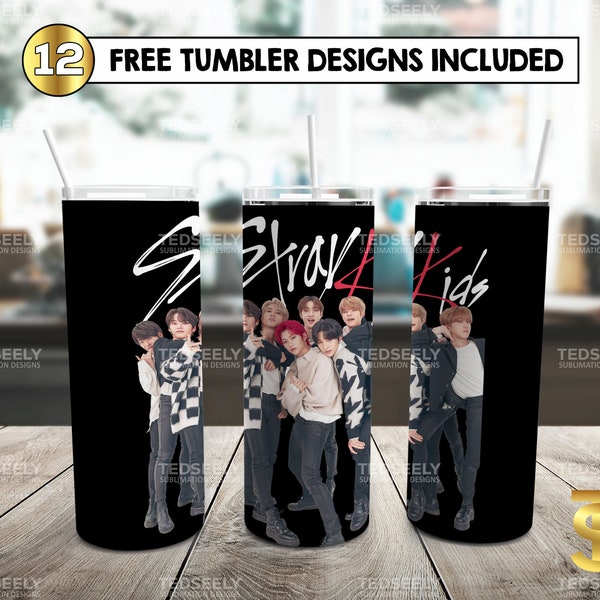 Music Band Skinny Tumbler 20 oz Sublimation Design PNG - Boy Band Tumbler Wrap Straight and Tapered PNG