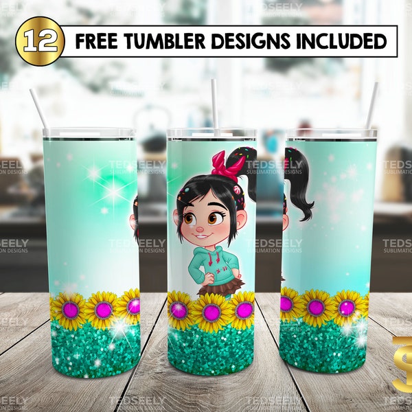 Princess Skinny Tumbler 20 oz Sublimation Design PNG - Movie Character Tumbler Straight and Tapered PNG