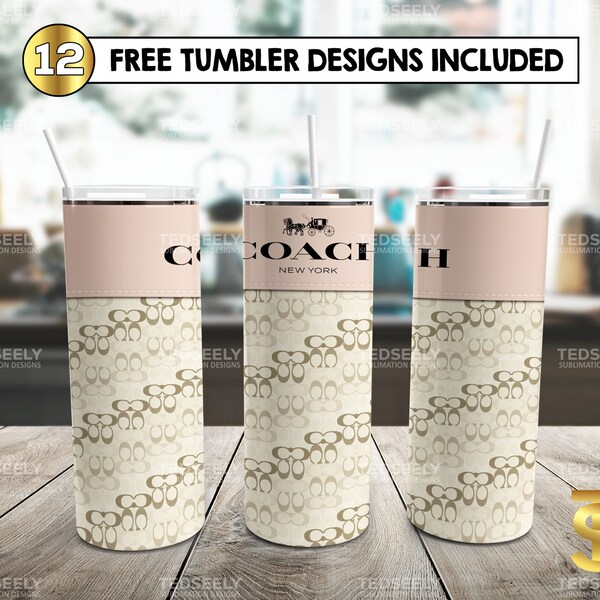 Leather Design Skinny Tumbler 20 oz Sublimation Design PNG - Leather Goods Tumbler Wrap Straight and Tapered PNG