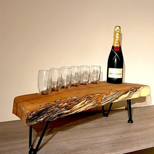 Houten Schotel/Drinkhouder - Spalted Beech drank/charcuterie server