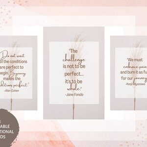 Tarjetas motivacionales, tarjeta de autocuidado, afirmaciones, pensamientos de afrontamiento, tablero de visión, pensamientos positivos, autoafirmaciones para mujeres, regalo inspirador
