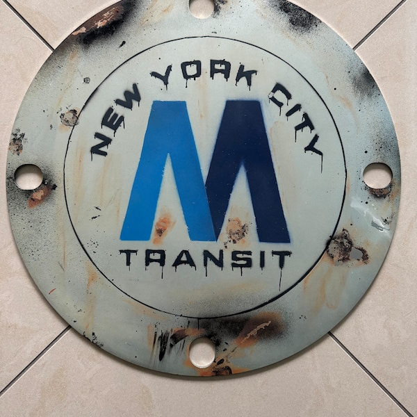 New York Subway Transit Schild