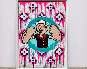 Popeye Wandbild Popart