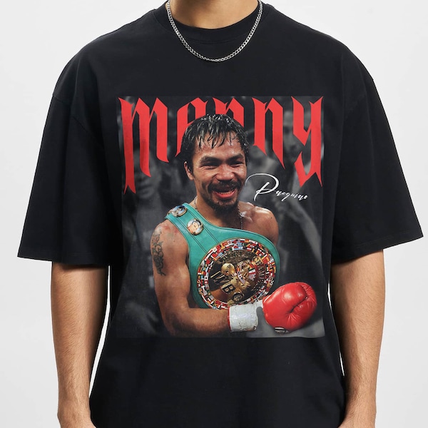 Vintage 90s Bootleg Style T-Shirt, Manny Pacquiao Graphic Tee, Manny Pacquiao T-Shirt, Retro Manny Pacquiao Shirt, Sport T-Shirt, Gifts