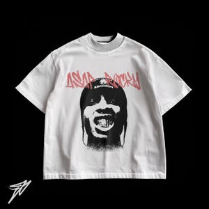 Camiseta premium extragrande de Asap Rocky / Camiseta extragrande de rapero Y2K