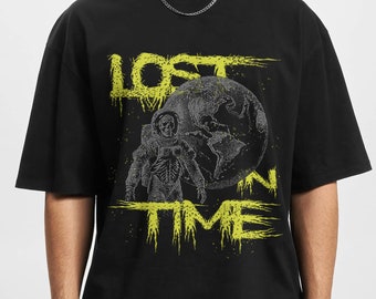 Lost In Time - Mens T Shirt, Unisex Tee, Cotton Tee, Handmade graphic tee, Oversized shirt, Streetwear Tee, Gift for him, Top Seller