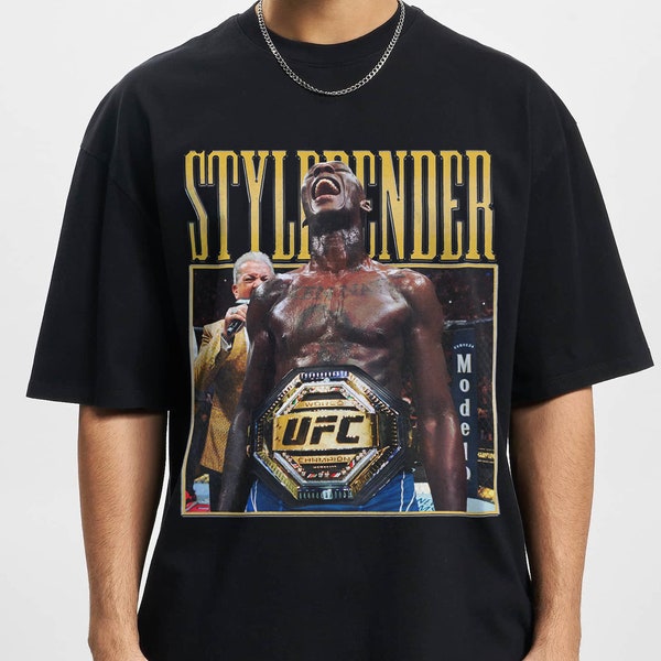 Israel Adesanya 90s Vintage Bootleg Style Boxing Shirt - Israel Adesanya Vintage Graphic Tee - Israel Adesanya Vintage Oversized Retro Shirt