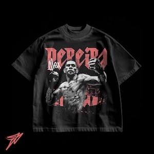 アレックス・ペレイラ オーバーサイズTシャツ | ヴィンテージ ブートレグ MMA UFC グラフィックデザインTシャツ