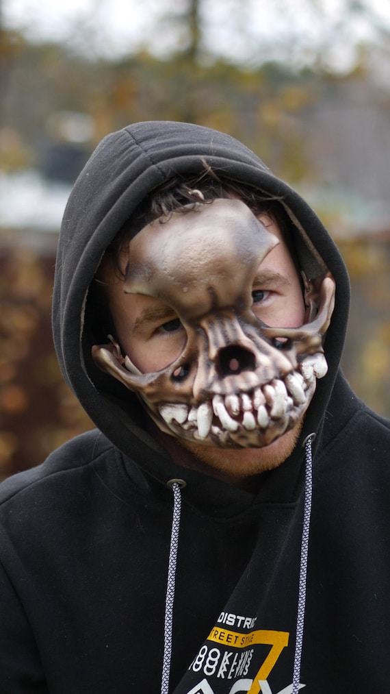 Maschera Teschio In Plastica Mandibola Mobile - Foto 10