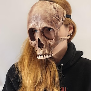 Human Skull Mask, Realistic face Mask, skull face mask, Horror Mask, resin skull mask, pagan mask, ritual mask, shamanic mask