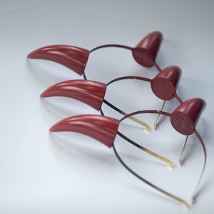 Pack of 3 Small Devil Horns, Devil Horns Headband for Halloween, Red Devil Horns, Realistic Fantasy Cosplay Horns, Three Pairs of Horns