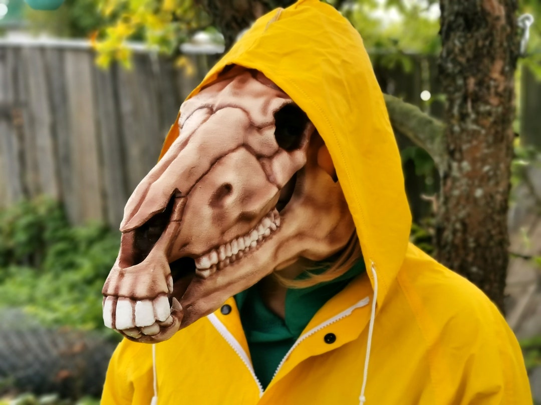 Horse Skull Mask Full Face Lightweight 3d Printed Horror Etsy