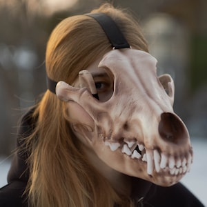 Wolf Skull Mask | animal skull mask |  | realistic wolf mask | resin skull mask | cosplay face mask | halloween scary mask | creepy mask