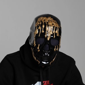 Human Skull Mask, Black Skull Mask, Cosplay Mask, Horror Mask, Moriarty Mask for Halloween Photoshoot or Cosplay