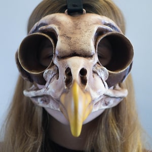 Bird Skull Mask, Owl Skull, Viking skull Mask, bird mask, plague doctor mask, steampunk bird mask, bird beak mask, Voodoo Mask, Raven Mask
