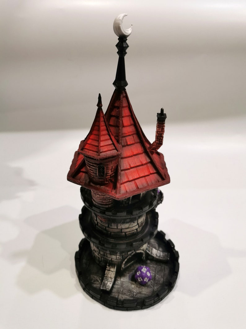 DND Wizard Dice Tower, 3D Printed Sorcerer Dice Tower, Dungeons and