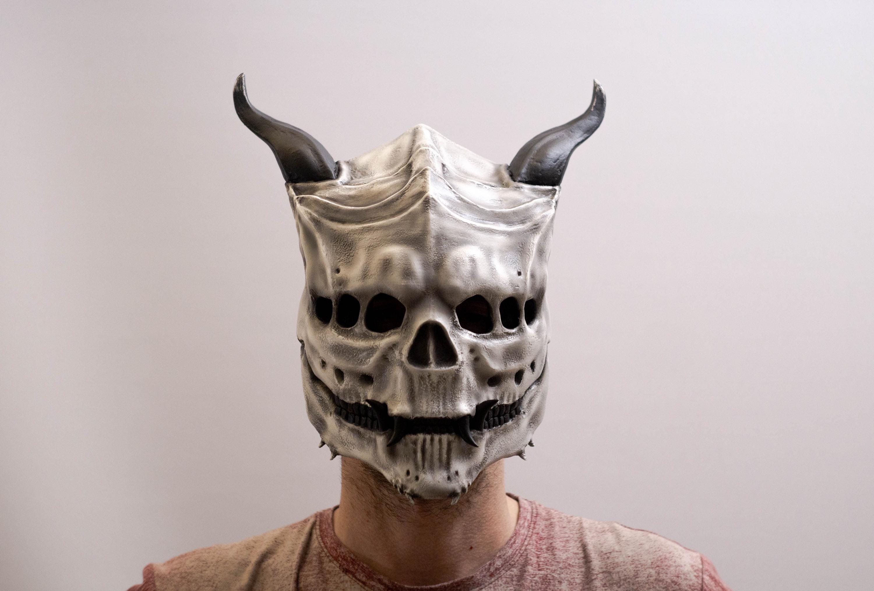Máscara De Calavera Halloween Con Mandíbula Móvil - Realista, Tamaño Adulto, Plástico Resistente, Para Fiestas Y Terror
