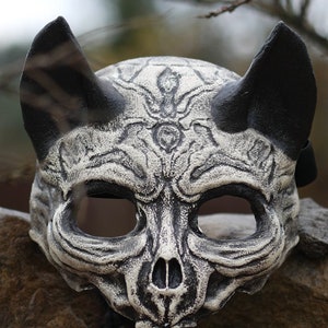 Bat Skull Mask | Animal Skull Mask with Pattern, Cat skull mask
