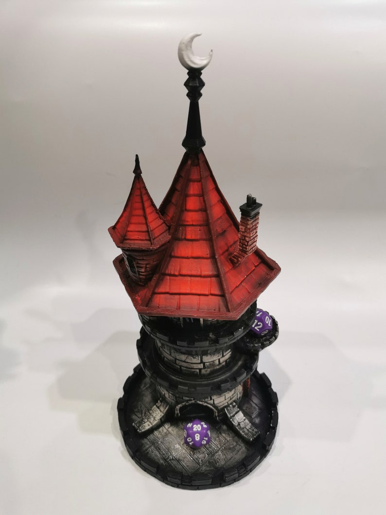 DND Wizard Dice Tower, 3D Printed Sorcerer Dice Tower, Dungeons and